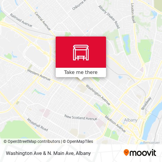 Washington Ave & N. Main Ave map