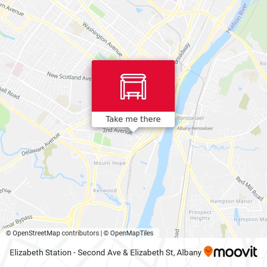 Mapa de Elizabeth Station - Second Ave & Elizabeth St