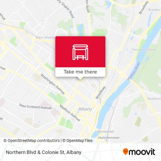 Northern Blvd & Colonie St map