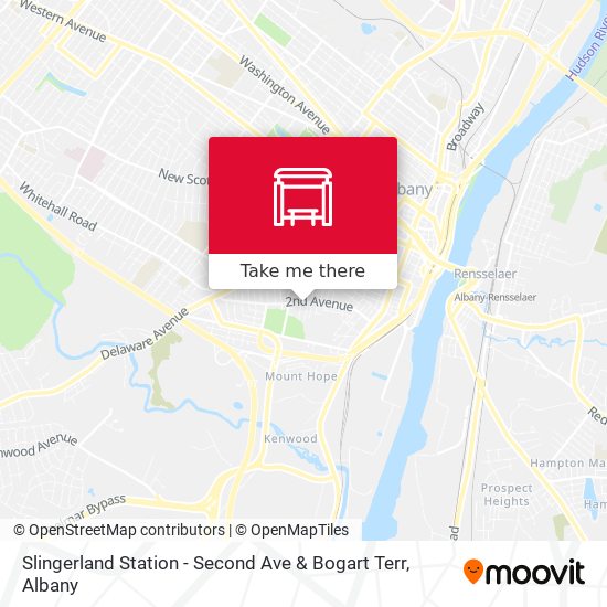 Slingerland Station - Second Ave & Bogart Terr map