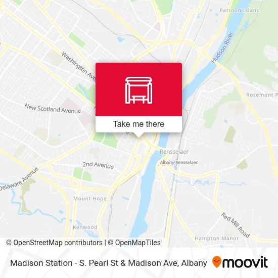 Madison Station - S. Pearl St & Madison Ave map