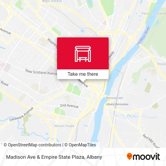 Madison Ave & Empire State Plaza map