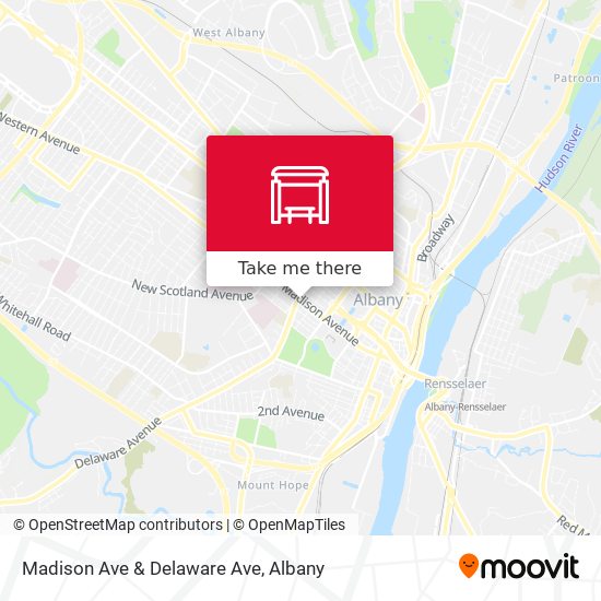 Madison Ave & Delaware Ave map