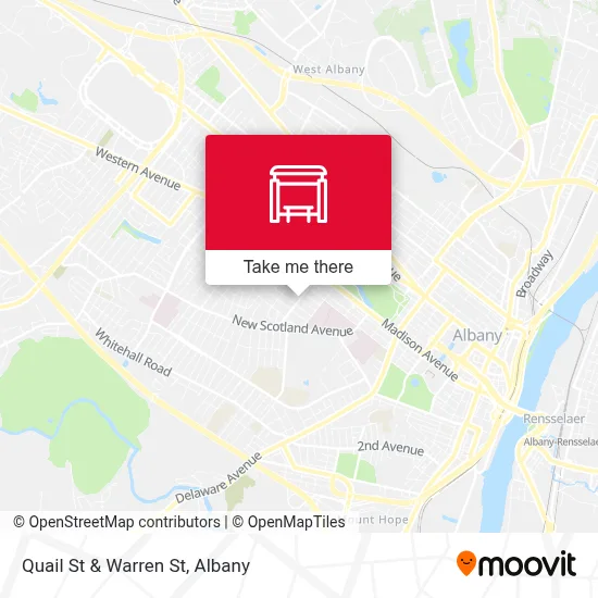 Quail St & Warren St map