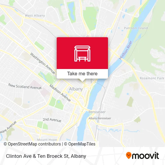 Mapa de Clinton Ave & Ten Broeck St