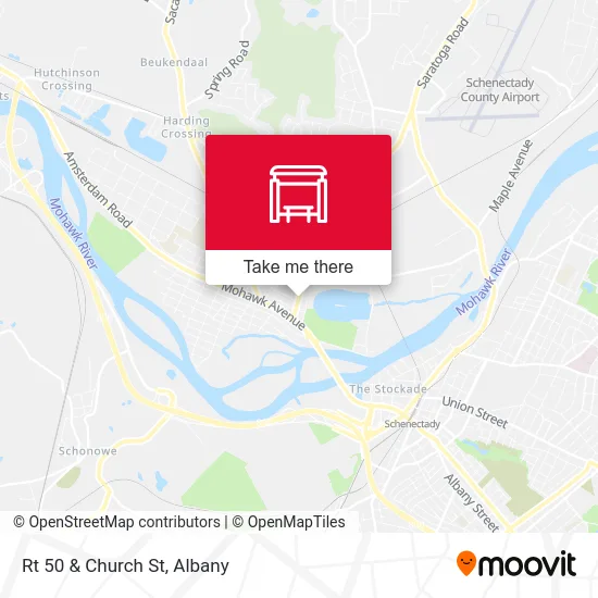 Rt 50  & Church St map