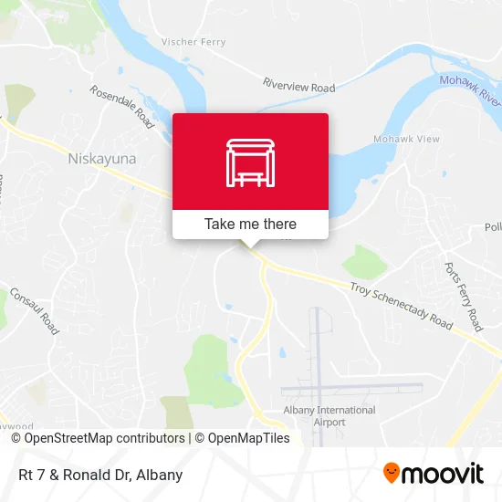 Rt 7 & Ronald Dr map