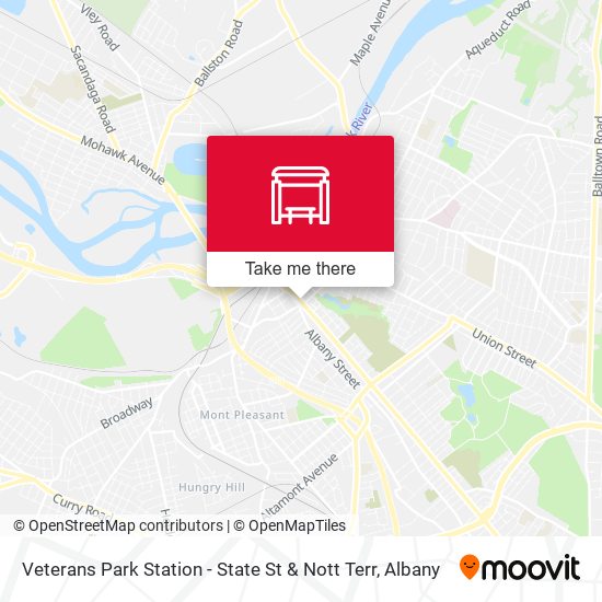 Veterans Park Station - State St & Nott Terr map