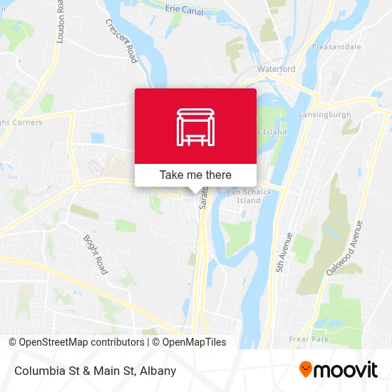 Columbia St & Main St map