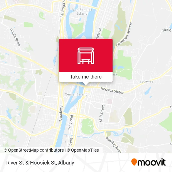 River St & Hoosick St map