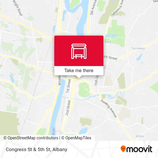 Congress St & 5th St map