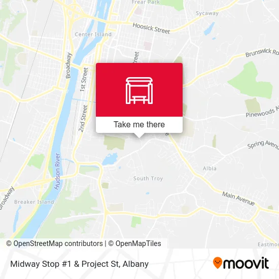 Midway Stop #1 & Project St map