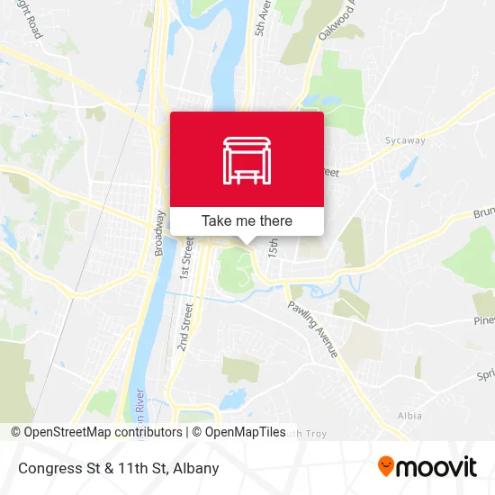 Congress St & 11th St map