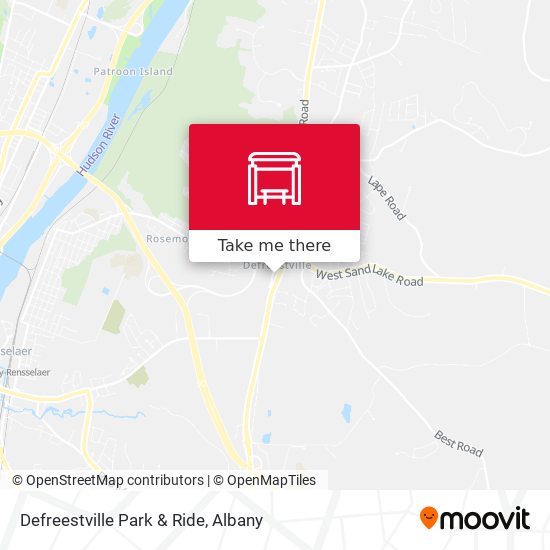 Defreestville Park & Ride map