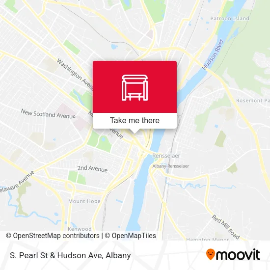 S. Pearl St & Hudson Ave map