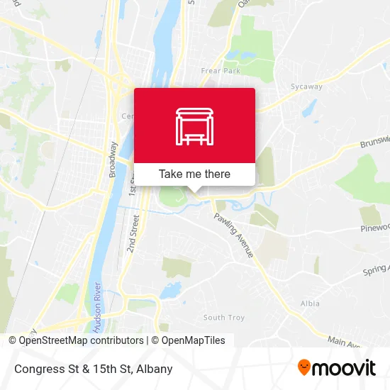 Congress St & 15th St map