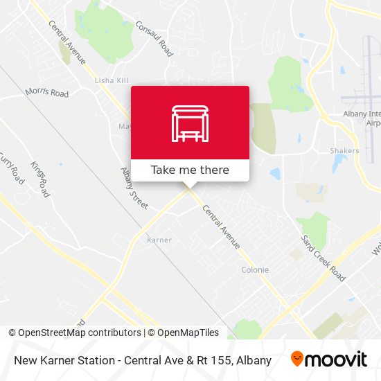 Mapa de New Karner Station - Central Ave & Rt 155
