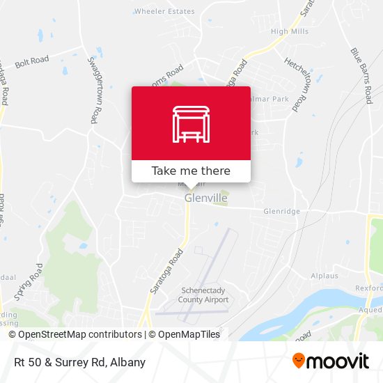 Rt 50 & Surrey Rd map