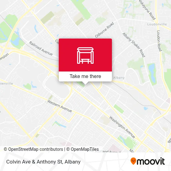 Colvin Ave & Anthony St map