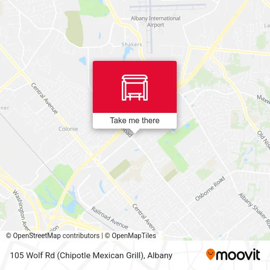 105 Wolf Rd (Chipotle Mexican Grill) map