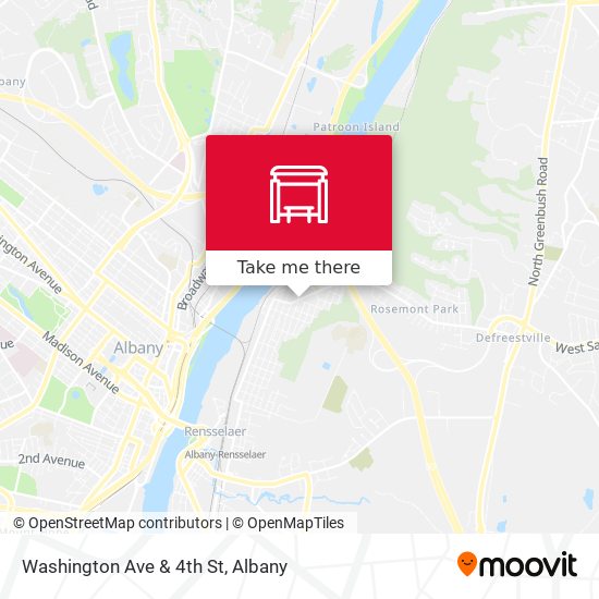 Washington Ave & 4th St map