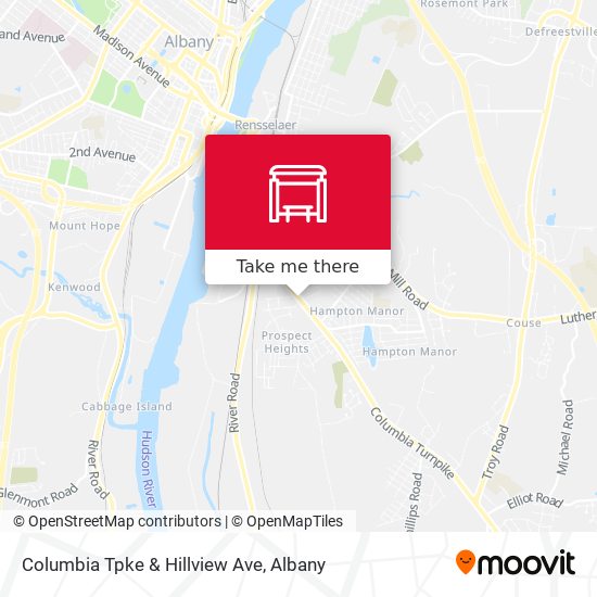 Columbia Tpke & Hillview Ave map