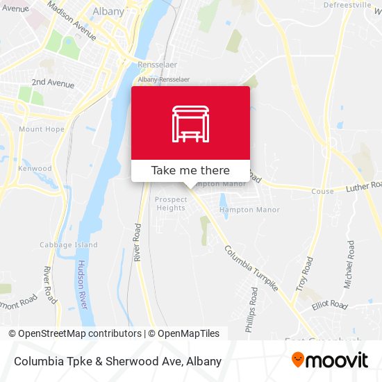 Columbia Tpke & Sherwood Ave map