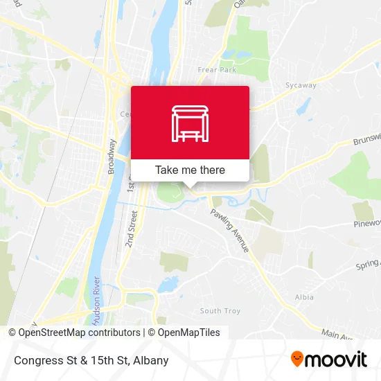 Congress St & 15th St map