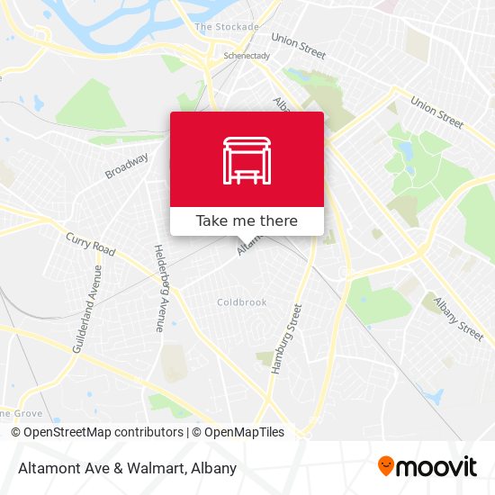 Altamont Ave & Walmart map