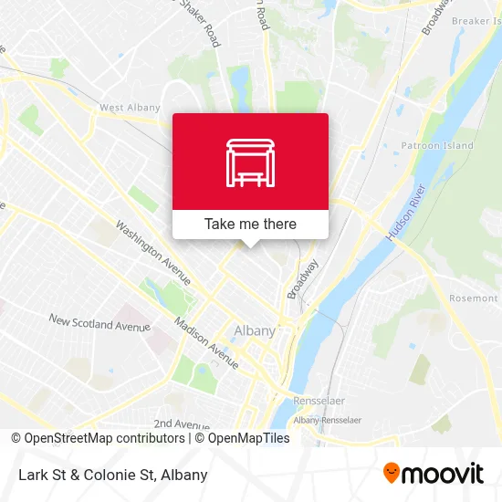 Lark St & Colonie St map