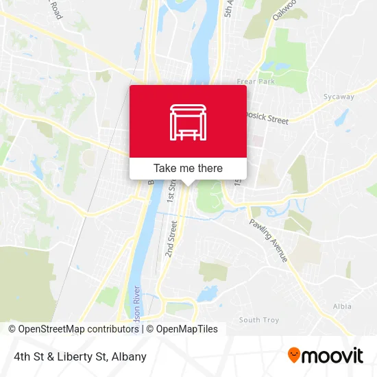 4th St & Liberty St map