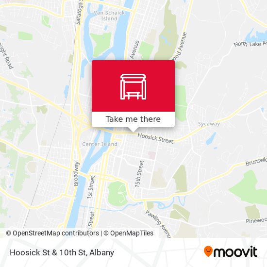 Hoosick St & 10th St map