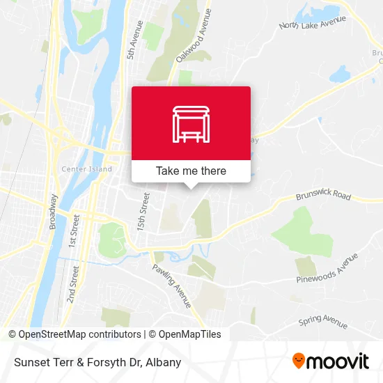 Sunset Terr & Forsyth Dr map
