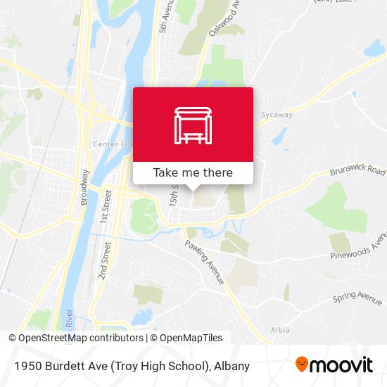 Mapa de 1950 Burdett Ave (Troy High School)