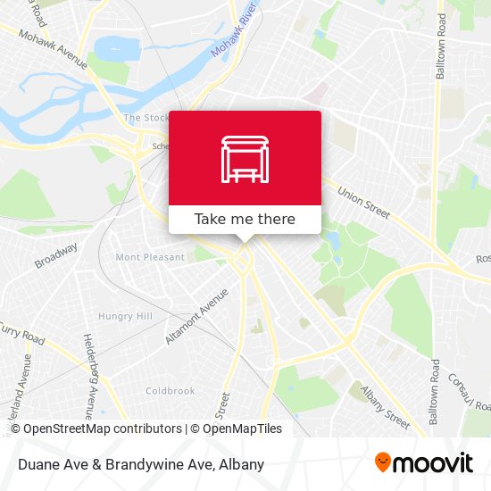 Duane Ave & Brandywine Ave map