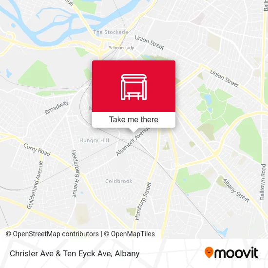 Mapa de Chrisler Ave & Ten Eyck Ave