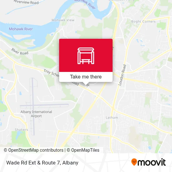 Wade Rd Ext & Route 7 map