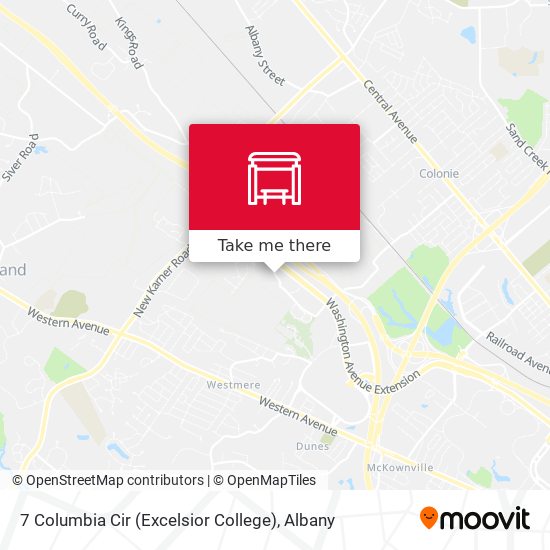 Mapa de 7 Columbia Cir (Excelsior College)