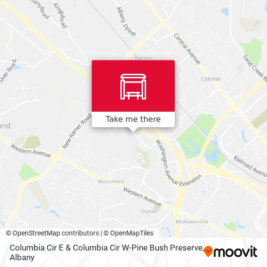 Mapa de Columbia Cir E & Columbia Cir W-Pine Bush Preserve