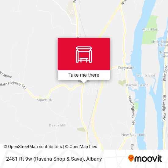 Mapa de 2481 Rt 9w (Ravena Shop & Save)