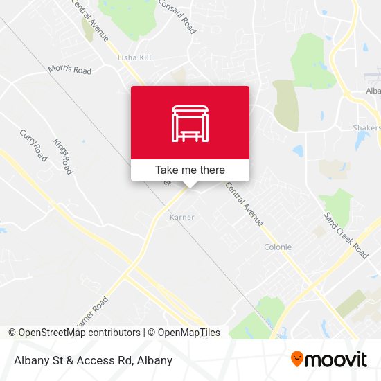 Albany St & Access Rd map