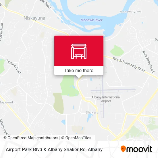 Mapa de Airport Park Blvd & Albany Shaker Rd