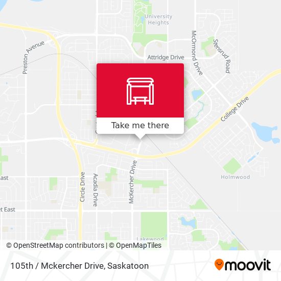 105th / Mckercher Drive map