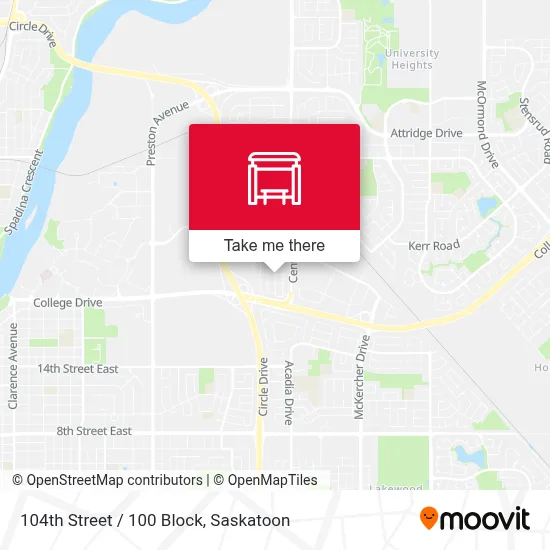 104th Street / 100 Block map