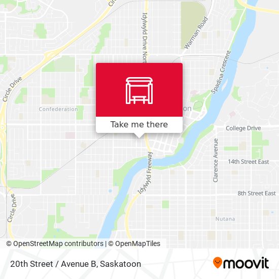 20th Street / Avenue B map