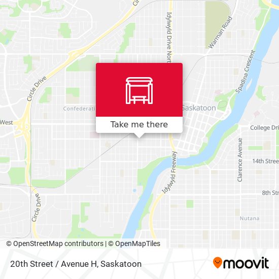 20th Street / Avenue H map