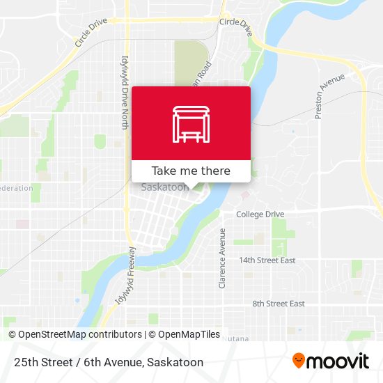 25th Street / 6th Avenue map