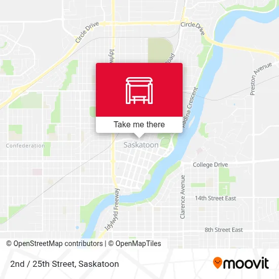 2nd / 25th Street map