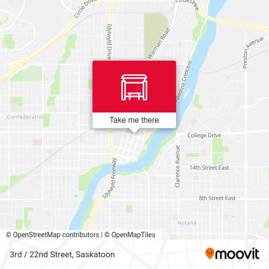 3rd / 22nd Street map