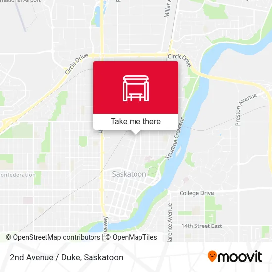 2nd Avenue / Duke map